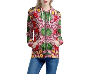Nuevo diseño personalizado al por mayor OEM impreso de punto mujeres sudaderas con capucha ropa de gimnasio cremallera completa mujeres sublimación sudaderas con capucha - Product Image 4