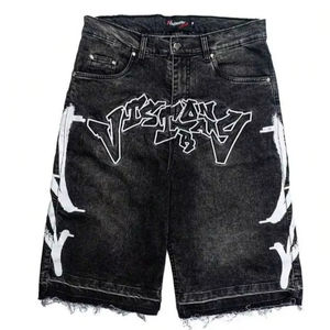 Shorts en jean pour hommes tendance et à séchage rapide, grande taille, pièce fraîche, respirant, en coton, shorts en denim pour hommes - Product Image 1