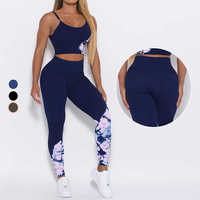 Ensemble de vêtements de sport respirants pour femmes, tie-dye, pour la course à pied, la remise en forme, la marche, le cyclisme et le yoga - pour le sport et l'exercice
