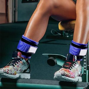 Vente en gros de sangles de cheville de gymnastique, anneaux doubles, sangles de cheville réglables pour l'haltérophilie et l'exercice des jambes, compressionworkoutgym accessoires - Product Image 4
