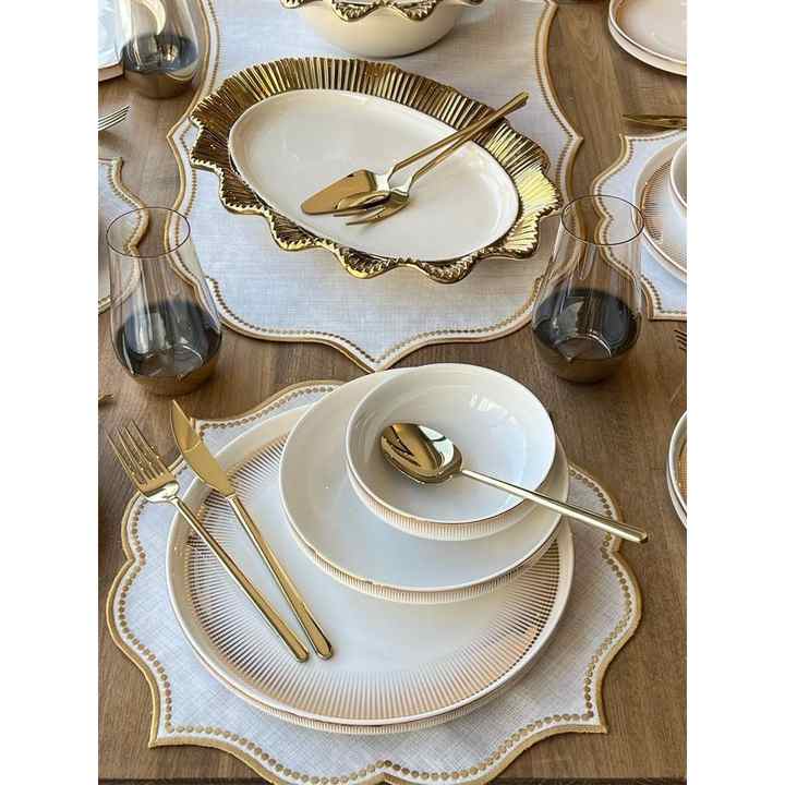Dining Set Modern Point 87 Pieces for 6 People.