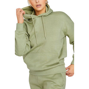 Nuevo chándal de algodón de invierno de alta calidad para mujer, conjunto de pantalones con capucha personalizables, forro polar de Color sólido, transpirable de secado rápido - Product Image 4