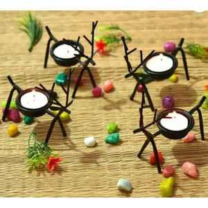 Portavelas de reno de Navidad de hierro Portavelas para accesorios de iluminación de fabricantes y proveedores - Product Image 1
