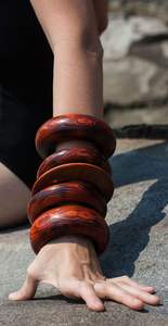 <b>SMART</b> Design Wooden Bangle and <b>Bracelet</b> Customized Size Wooden <b>Bracelets</b> Bangle Handmade Flower Wooden Bangle Cuff - Product Image 2