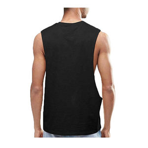 Camiseta sin Mangas Holgada para Hombre, Talla Grande, Transpirable, Informal, de Punto, 100% Algodón, Deportiva, Lisa, con Estampado Digital, 240g - Product Image 3