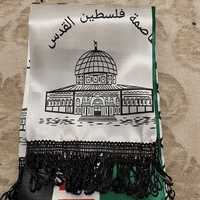 Écharpe Tricotée Personnalisée 15x150cm pour Supporter de Club de Football, Drapeau de la Palestine, Design Imprimé, Coupe du Monde, Polyester, Hiver, Homme, Pas Cher, Vente Chaude