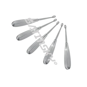Curette osseuse Volkmann 17 cm, instruments dentaires manuels en acier inoxydable, certifiés CE, poignée ergonomique, classe III - Product Image 1