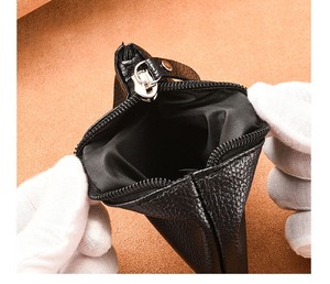 Minimalist PU Leather ID <b>Card</b> Coins <b>Wallet</b> With Zipper Can Custom Logo Short for Women Mini Cash Gift Packaging Men's <b>Wallets</b> - Product Image 6