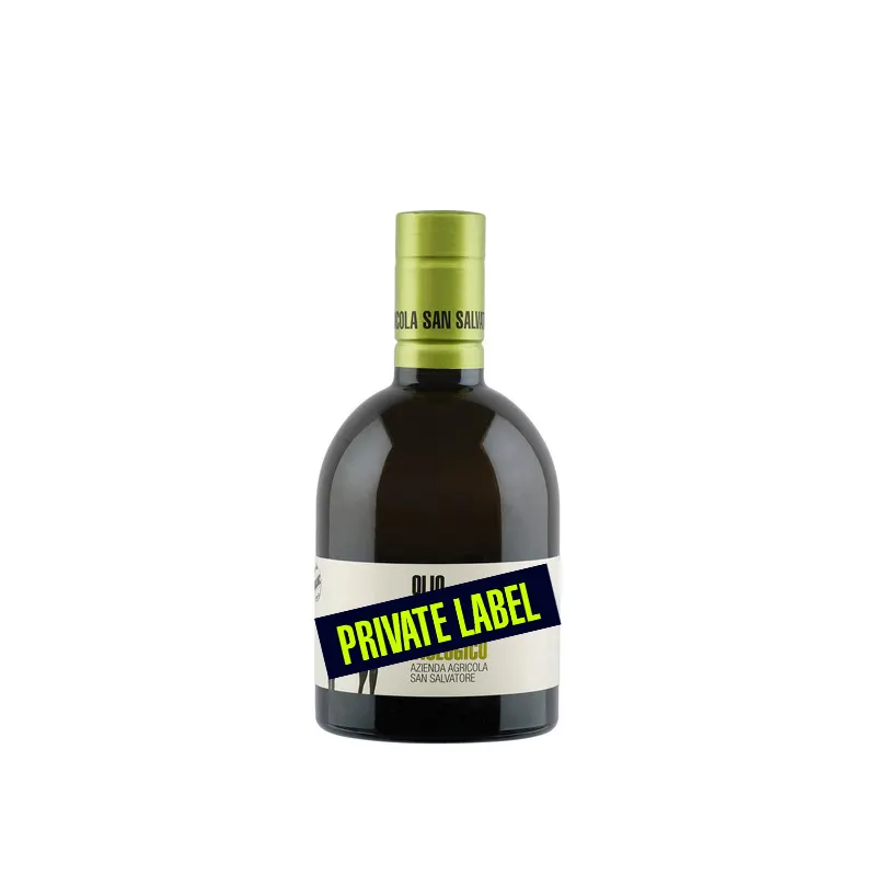 Top Qualität Made in Italy kaltgepresste biologische Extra Virgin-Olivenöl-Glasflasche 0,50 L 6 Flaschen*Karton für Export Eigenmarke