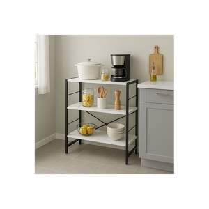 Wandoo 3-Raflı mutfak düzenleyici 60X30X90ซม. beyaz ceviz seçenekli kolay kolay kulum ที่เก็บของในครัวขาตั้ง rafl - Product Image 3