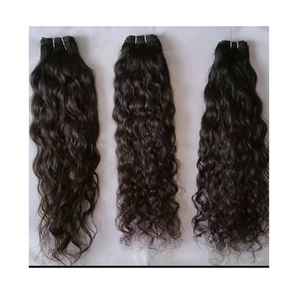 Cabello ondulado crudo indio de fábrica, extensiones de cabello tejido de Trama humana, cutículas, la mejor calidad, precio más barato - Product Image 3