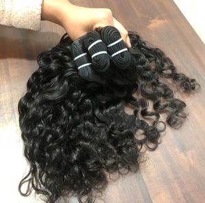 ผมต่อจากผมชาวอินเดียมัดผมสีดำยาว20 "สีดำด้านเดียวมี100% ติดอยู่ด้านบน - Product Image 4