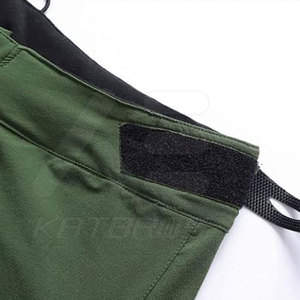 Men Fitted Breathable Quick Dry 100% Cotton Seamless Fusing <b>Cycling</b> Pants Long Length Green - Product Image 6