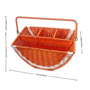 Cesta de Mimbre Sintético con Diseño de Frutas, Cestas de Almacenamiento Hechas a Mano, Mimbre Natural, Estilo Moderno, Hecho en Vietnam - Product Image 5