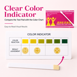 Tiras Reactivas de pH <span class=keywords><strong>Vaginal</strong></span> de Marca Privada OEM para Mujeres, Kit de Autodiagnóstico de Salud Femenina en Casa con Tabla de Indicadores de Color - Product Image 3
