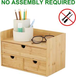 100% Original Bamboo <b>Desk</b> <b>Organizer</b>, Mini Bamboo <b>Desk</b> Drawer Tabletop Storage Organization Box for Office Home Toiletries - Product Image 3