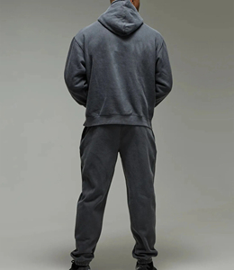 Full Customized Streetwear Tracksuit Oversized Acid Wash Distressed <b>Strings</b> Sweatpants And <b>Hoodie</b> Set Joggers Zipper <b>Hoodie</b> Set - Product Image 2