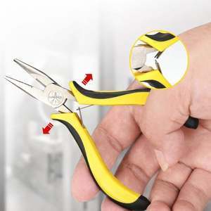 LUMINEX IMPEX 6-Piece Mini Stainless Steel <b>Pliers</b> <b>Set</b> Needle Nose Long Nose Bent Nose End Cutters-Lightweight for Jewelry - Product Image 5