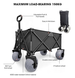 Carrello da Spiaggia in Acciaio Inossidabile con Ruote a Palloncino, Struttura a Piattaforma, Personalizzabile OEM, Capacità di Carico 100kg - Product Image 2