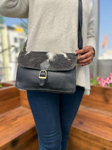 Nuevo estilo occidental Hair On Hide Fur Bolsos de hombro de cuero de alta calidad de moda de piel de vaca genuina Sling Side Handbag - Product Image 2