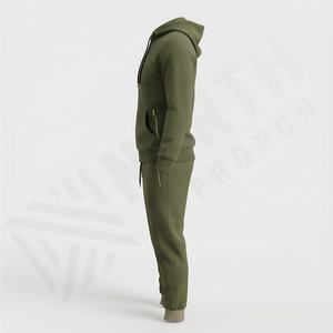 Ensemble de survêtement pour homme en molleton de coton, respirant, pour la course à pied, la mode de rue, design personnalisé, vêtements de sport, de fitness et de gym - Product Image 3
