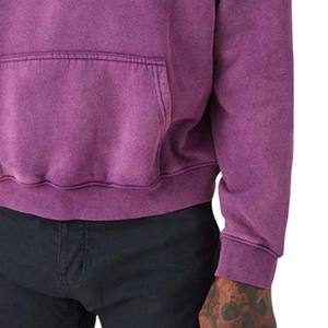 Conjunto de Sudadera con Capucha y Pantalones Deportivos para Hombre, Estilo Holgado, Grueso, Sólido, Otoñal, Desgastado, 450 g/m², Lavado Ácido Vintage - Product Image 5
