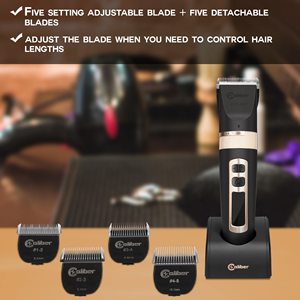 Recortadora de Barba Eléctrica Profesional Ajustable, Silenciosa, Inalámbrica, Resistente al Agua IPX7, Cuchilla de Acero Inoxidable, Batería USB - Product Image 4