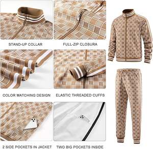 บริการ OEM ชุดวอร์มลายสก็อตผ้าฝ้ายผสมโพลีเอสเตอร์ ดีไซน์เรียบง่ายทันสมัย ขายส่ง รับผลิตตามสีที่ต้องการ ชุดออกกำลังกาย ชุดวอร์ม - Product Image 5