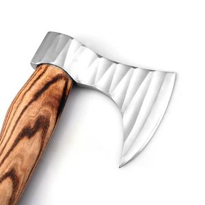 Jexmoo Tomahawk personnalisé en acier D2 de 19,5 pouces avec manche en bois de rose et étui en cuir, cadeau d'extérieur, fait main, qualité industrielle - Product Image 4
