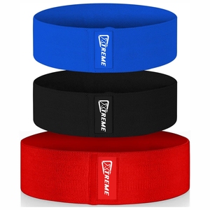 Bande de résistance pour les hanches en polyester épais à 3 niveaux, écologique, antidérapante, sèche, flexible, pour l'exercice des fessiers, pour la salle de sport à domicile et l'entraînement en extérieur, résistante - Product Image 2