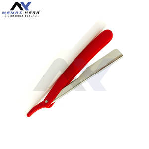 Rasoirs droits de barbier professionnels pour salon, vente en gros, rouge, outil de barbier pour le rasage, la coupe de cheveux, le coiffage et le toilettage classique - Product Image 6