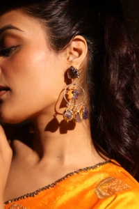 Pendientes de Lágrima Geométricos de Amatista, Chapados en Oro de 18K, Estilo Bohemia, para Mujer - Product Image 6