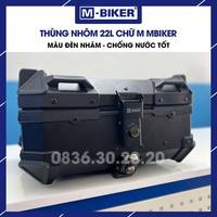 Coffre arrière en aluminium en forme de M MBiker 20L pour motos, ABS, étanche, serrure en acier inoxydable, 7 kg, 42x34x24 cm, rétrofit/amélioration