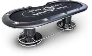 Table de Poker Portable de Luxe Moderne Personnalisable Pliable en Bois Design de Meilleure Qualité Carré Ovale Motif Vente Directe pour Casino - Product Image 4