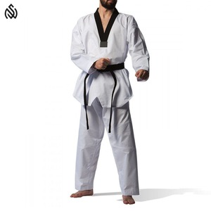 Meilleure vente uniforme de Taekwondo avec logo personnalisé uniforme d'arts martiaux fabriqué en usine jiu jitsu kimono uniforme de Taekwondo - Product Image 1