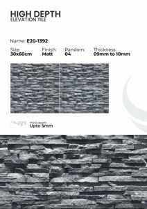 Carreaux de mur extérieur en porcelaine 300x600mm, décoration d'élévation - Product Image 2