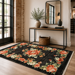 Netline Home Moonlit Heritage Dark Grey Washable <b>Rug</b> - Product Image 5