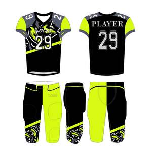 Uniforme de fútbol americano con logotipo personalizado transpirable de alta calidad, camiseta de fútbol americano personalizada de 100% poliéster - Product Image 5