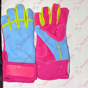 Guantes de bateo de béisbol de cuero con puño corto ajustable antideslizante para jóvenes adultos Unisex guantes de bateo de béisbol ligeros - Product Image 6