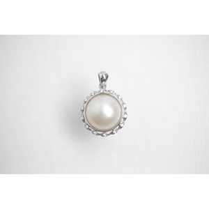 Collier pendentif en perle Mabe ronde - Product Image 3