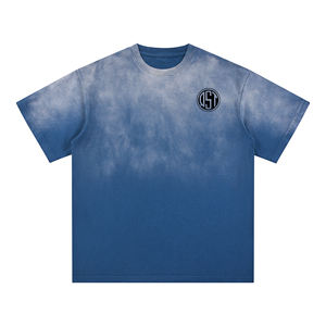 เสื้อยืดสตรีทแวร์ผ้าฝ้าย100% โอเวอร์ไซส์ลายแอซิดสี260แกรมซักได้สไตล์วินเทจ - Product Image 1