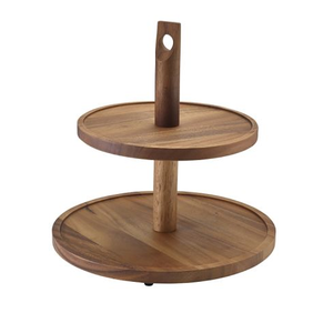 แท่นวางเค้กไม้อะคาเซีย3ชั้นดีไซน์สำหรับตกแต่งคัพเค้กชั้นไม้ทำจากอินเดียออกแบบได้ตามต้องการ - Product Image 3