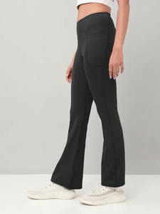 Mallas de Yoga para correr de punto transpirables de alta elasticidad para mujer, pantalones de entrenamiento informales con logotipo de cintura antideslizante - Product Image 3