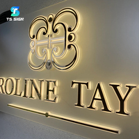 Enseigne de logo d'entreprise rétroéclairée en acrylique 3D de haute qualité, signalétique extérieure LED, lettres lumineuses personnalisées en acier inoxydable