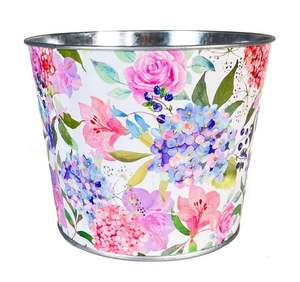 Maceta de hierro ligera con estampado esmaltado, maceta decorativa de Metal para jardín doméstico, plantas de interior y exterior - Product Image 5