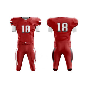 Uniforme de football américain à manches courtes personnalisable en polyester 100% de haute qualité, nouveau design, respirant, coupe parfaite - Product Image 3