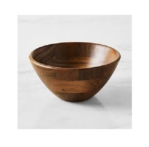 Meilleure vente Ensemble de 2 bols de service en bois de pin original écologique poli et poli foncé pour les fêtes - Product Image 3