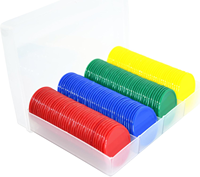 Disque en plastique de 37mm couleur en plastique petite pièce de jeu de puces accessoires de jouets pour enfants artisanat en plastique