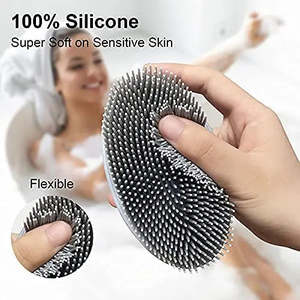 Exfoliante Corporal de Silicona Fácil de Limpiar con Mango, Práctico Cepillo de Limpieza Exfoliante - Product Image 5