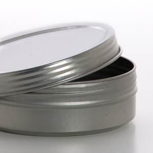 Boîtes en acier rondes peu profondes à couvercle vissé empilables pour kits de fabrication de bougies DIY - Product Image 4